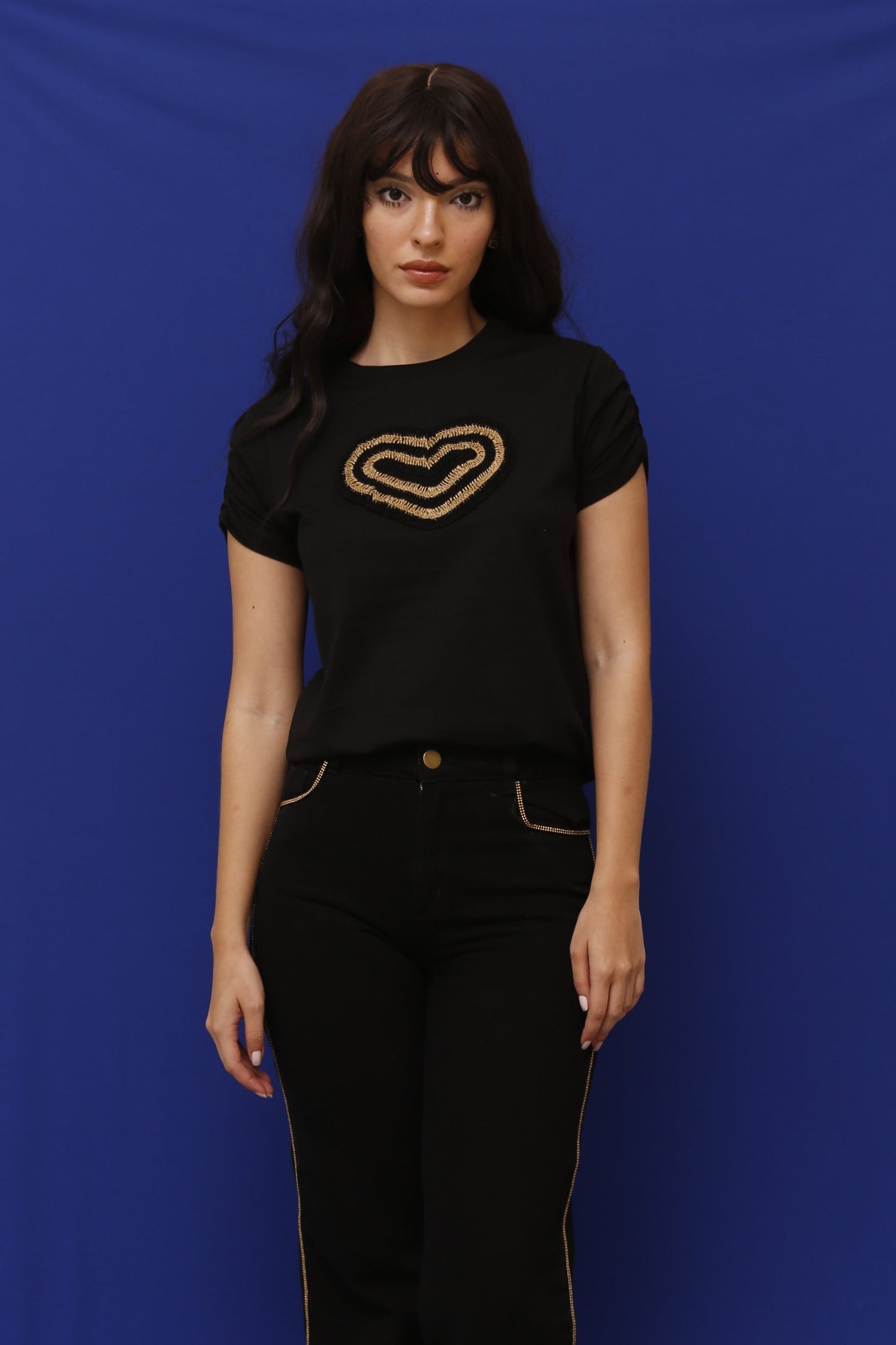 Gold and Black Heart Lover T-shirt