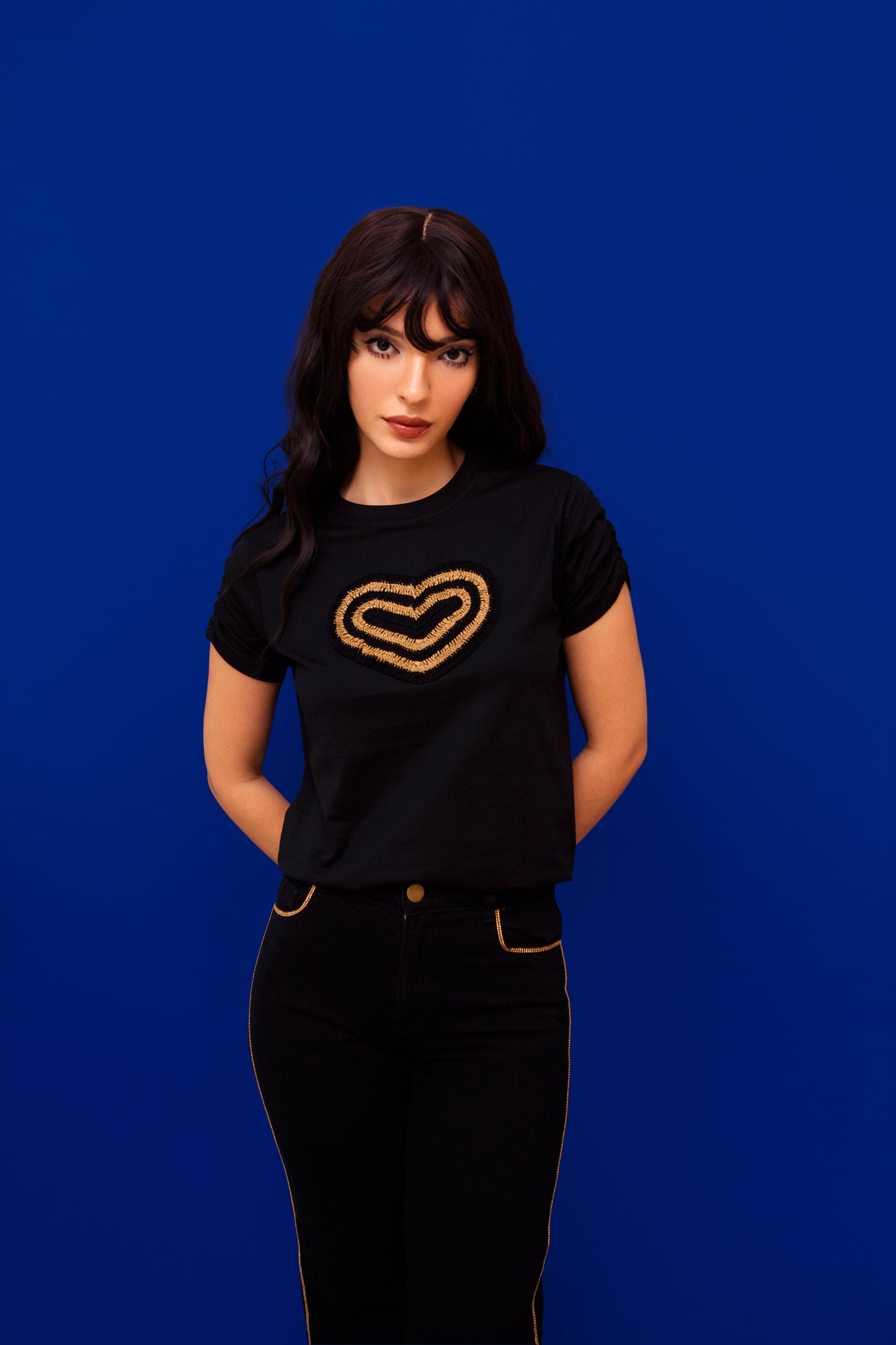 Gold and Black Heart Lover T-shirt