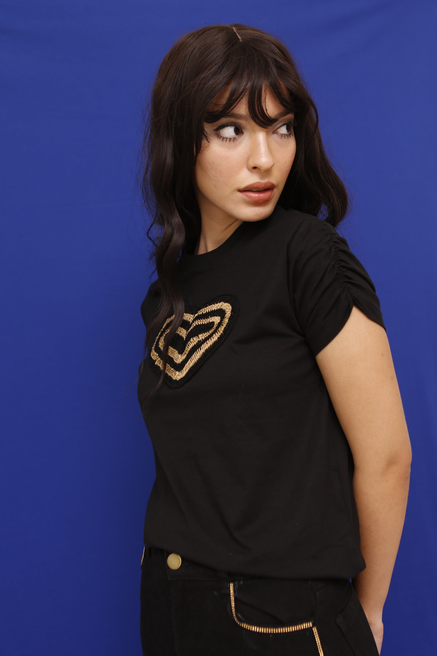 Gold and Black Heart Lover T-shirt