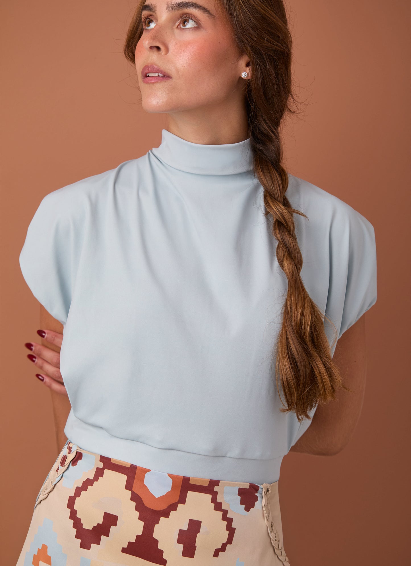Celeste baby blue shirt