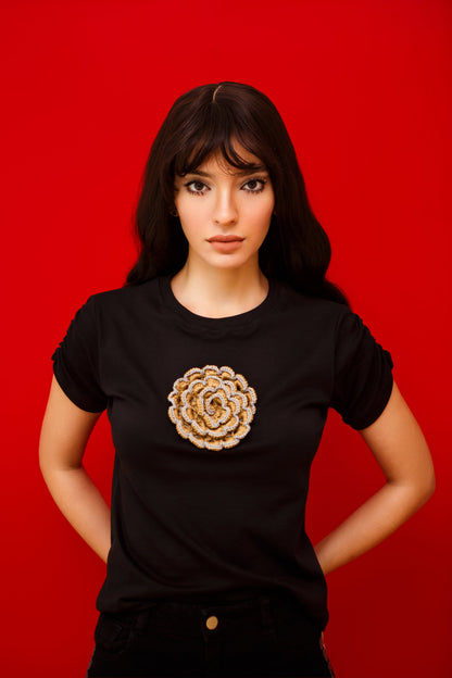 Gold Flower Lover T-shirt