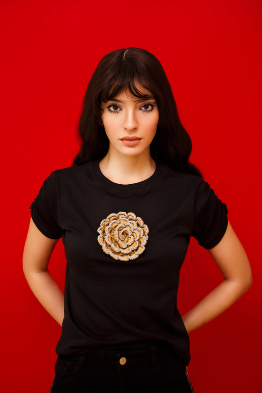 Gold Flower Lover T-shirt